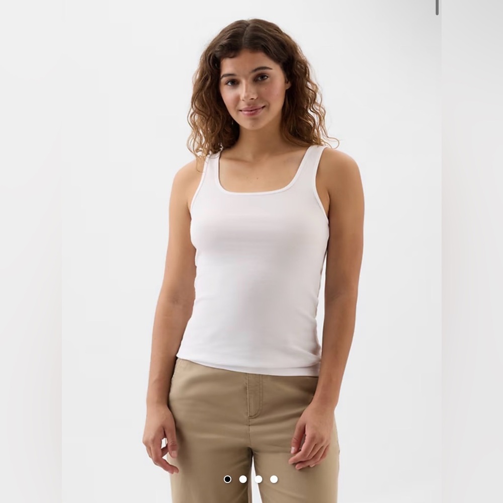 NWT GAP Factory Ribbed Tank Top White